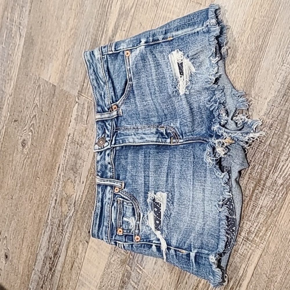 American Eagle hi-rise shortie‎ jean shorts​